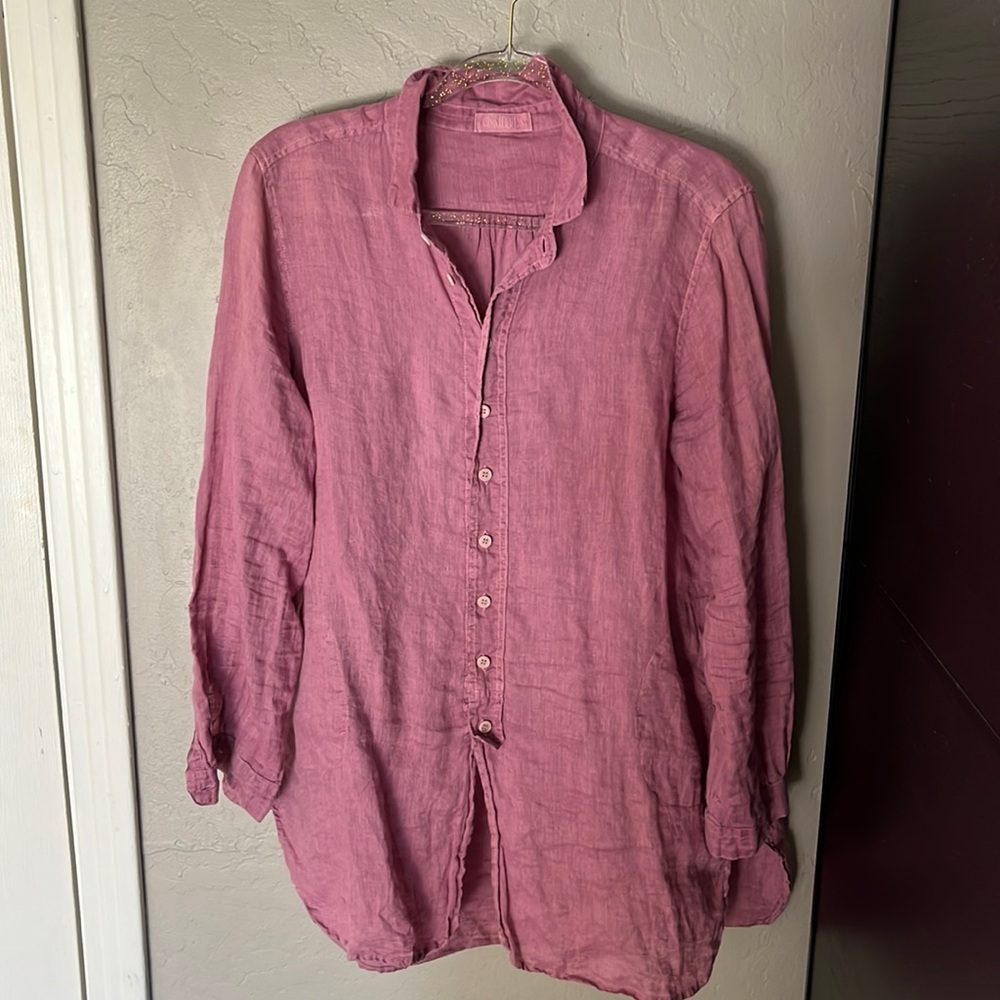 CP Shades tunic button down shirt
